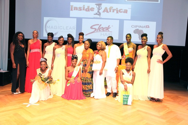Gala participants posing on stage